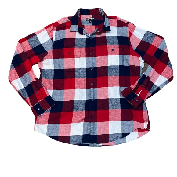 Express Mens XL Plaid Shirt - Picture 1 of 4